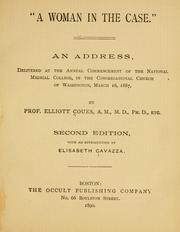 Cover of: A woman in the case by Elliott Coues