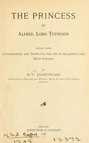 Cover of: The princess by Alfred Lord Tennyson