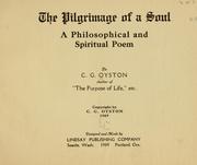 Cover of: pilgrimage of a soul: a philosophical and spiritual poem.