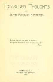 Cover of: Treasured thoughts by Jeffie Forbush Hanaford