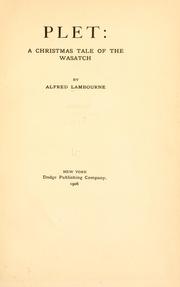 Cover of: Plet by Alfred Lambourne