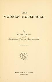 Cover of: The modern household