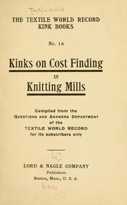 Kinks on cost finding in knitting mills