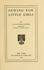 Cover of: Sewing for litte girls