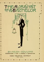 Cover of: The rubáiyát of a bachelor