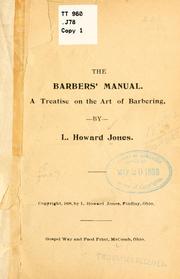 Cover of: The barbers' manual.