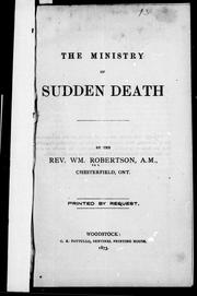 Cover of: The ministry of sudden death