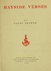 Cover of: Bayside verses by Clyde Browne