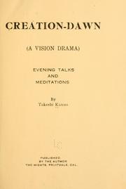 Cover of: Creation dawn (a vision drama)