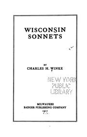 Wisconsin sonnets by Charles H. Winke