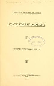 Cover of: State forest academy. by Pennsylvania. Dept. of forests and waters
