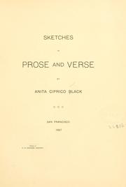 Sketches in prose and verse by Anita Ciprico Black