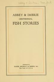 Cover of: Abbey & Imbrie centennial fish stories. by Abbey & Imbrie, New York