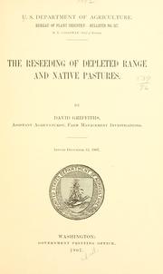 Cover of: The reseeding of depleted range and native pastures. by David Griffiths