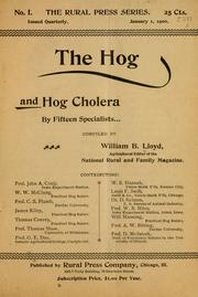 Cover of: The hog and hog cholera by Lloyd, William B.