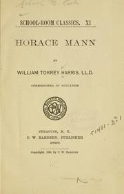 Cover of: Horace Mann by William Torrey Harris