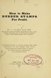 How to make rubber stamps for profit by Josiah Clark Barton