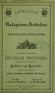 Cover of: Catalogue of religious articles, lithographs and engravings ..