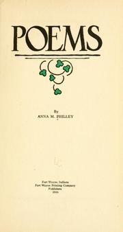 Cover of: Poems by Anna M Philley