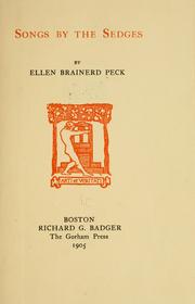 Cover of: Songs by the sedges by Ellen Brainerd Peck