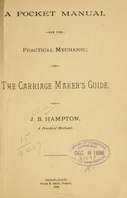 Cover of: pocket manual for the practical mechanic