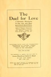 Cover of: The duel for love by Lucian Mantell