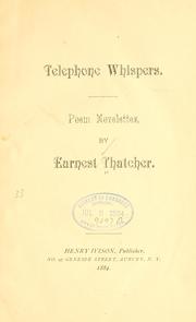 Cover of: Telephone whispers.