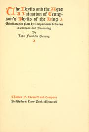 Cover of: The Idylls and the ages by Genung, John Franklin