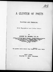 Cover of: A cluster of poets by by John D. Ross.