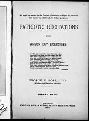 Cover of: Patriotic recitations and Arbor Day exercises