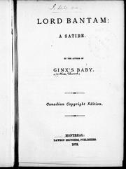 Cover of: Lord Bantam by by the author of Ginx's baby [i.e. Edward Jenkins].