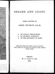 Cover of: Sesame and lilies by by John Ruskin.