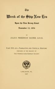 Cover of: wreck of the ship New Era: upon the New Jersey Coast, November 13, 1854