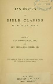 Cover of: The Acts of the Apostles by Thomas M. Lindsay