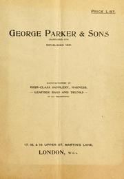 Cover of: Price list by George Parker & Sons.