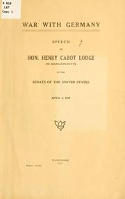 Cover of: War with Germany. by Henry Cabot Lodge