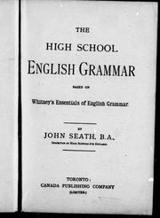 Cover of: The high school English grammar: based on Whitney's Essentials of English grammar