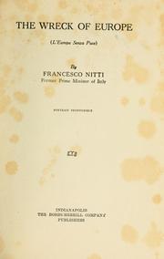 Cover of: The wreck of Europe = by Francesco Saverio Nitti