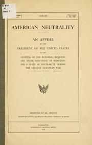 Cover of: American neutrality.