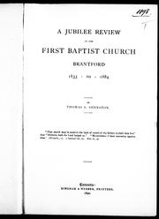 Cover of: A jubilee review of the First Baptist Church, Brantford, 1833 to 1884