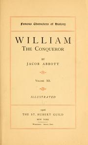 Cover of: William the Conqueror by Jacob Abbott