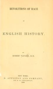 Cover of: Revolutions of race in English history