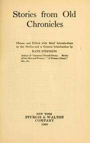 Cover of: Stories from old chronicles