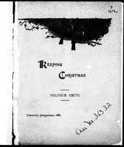 Cover of: Keeping Christmas by by Goldwin Smith.