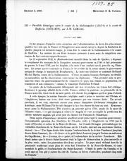 Cover of: Parallèle historique entre le comte de la Galissonnière (1747-9) et le Comte de Dufferin (1872-1878)