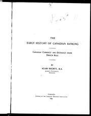 Cover of: The early history of Canadian banking by by Adam Shortt.