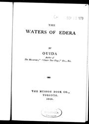 Cover of: The waters of Edera by by Ouida.