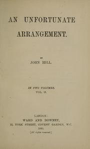 Cover of: unfortunate arrangement.