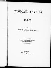 Cover of: Woodland rambles: poems