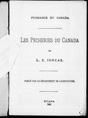 Cover of: Les pêcheries du Canada by L. Z. Joncas